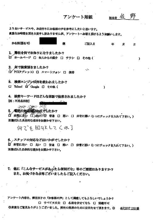 笛吹市・50代男性/匿名希望