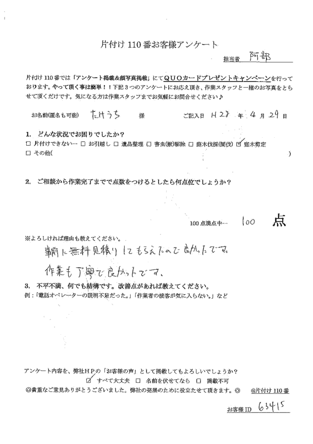【甲府市】自分で管理出来なくなってしまったコウヤマキ剪定希望